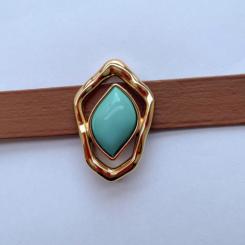 Choker boho c/ Pingente Turquesa