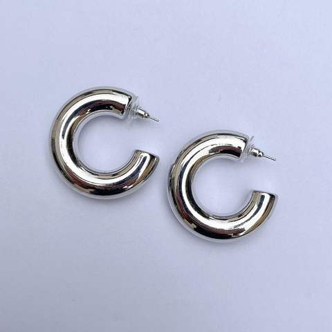 Argola Tubo GG Prata