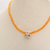Colar Gota Cristal em Miçanga Laranja - comprar online