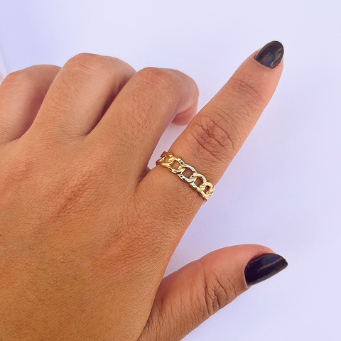 Anel Corrente Dourado