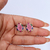 Conjunto Redondo Rosa Cravejado Prata - comprar online