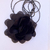 Colar Flor Tecido Preto
