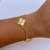 Pulseira Trevo Inspiração Dourada 19cm