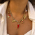 Colar Badulaque vermelho - loja online