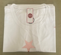 Remera Oversize con estrellas metal pink - comprar online