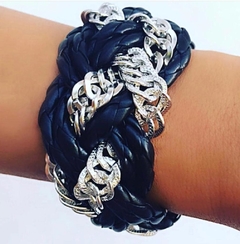 Pulsera de cuero color negro - comprar online