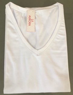 Remera Básica cuello en V manga larga - comprar online