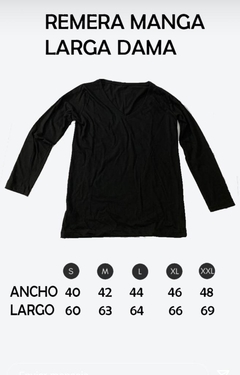 Remera Básica cuello en V manga larga