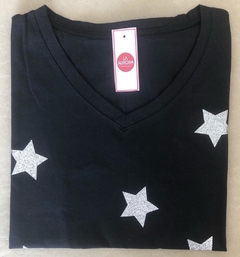 Remera Estrellas Plateadas