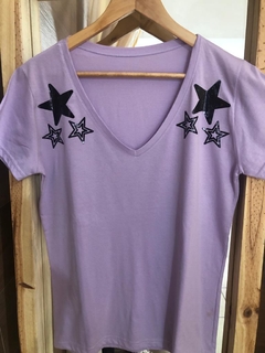 Remera Estrellas Metalizadas