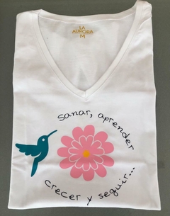 Remera Sanar, Aprender, Crecer y Seguir
