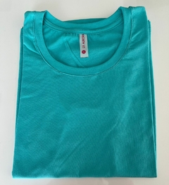 Remera Basica manga corta cuello redondo (Acqua)