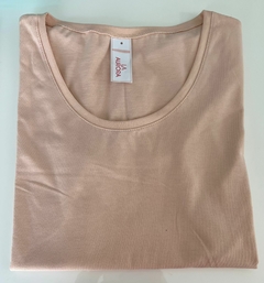 Remera Basica manga corta cuello redondo (Rosa)