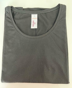 Remera Basica manga corta cuello redondo (Negro)