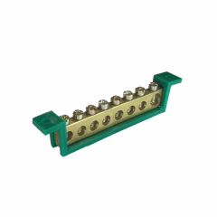 Barramento Terra - 08 Term Verde- 89,0mm - Steck