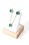 CONJUNTO DOURADO GOTA VERDE