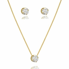 CONJUNTO COM PONTO DE LUZ DOURADO