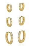 TRIO CRAVEJADO CRISTAL DOURADO