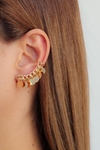 BRINCO EARCUFF MEDALHAS DOURADO