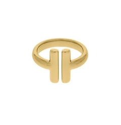 ANEL TRAÇOS DOURADO