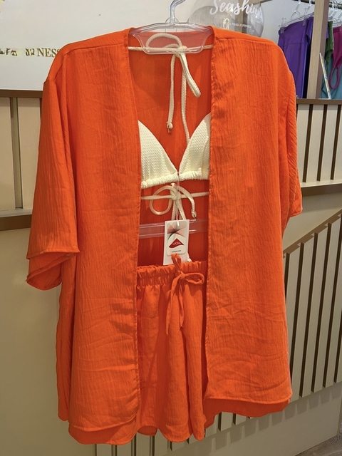 CONJUNTO SAÍDA DE PRAIA - LARANJA - comprar online