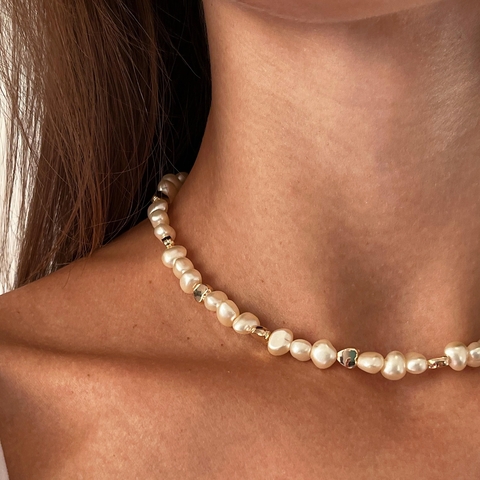 Choker Pérolas & Corações Maxi - comprar online