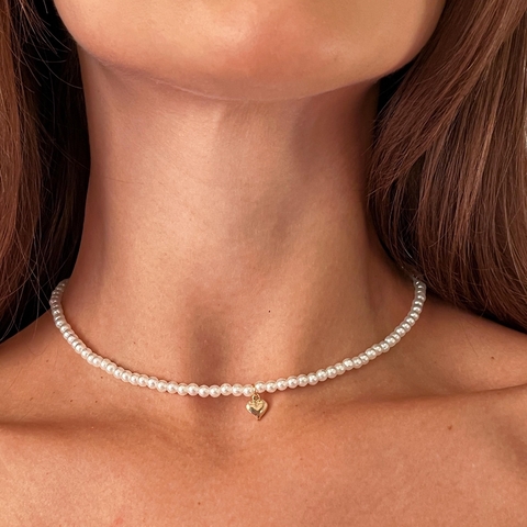 Choker Pérolas & Coração - comprar online