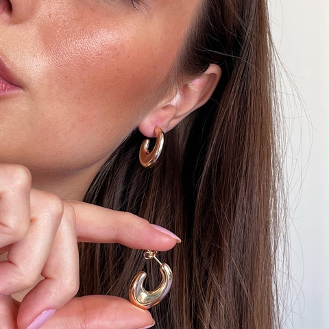 Argola Oval Tubo Pq - comprar online