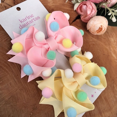 Laço Bia Pompom Colors M