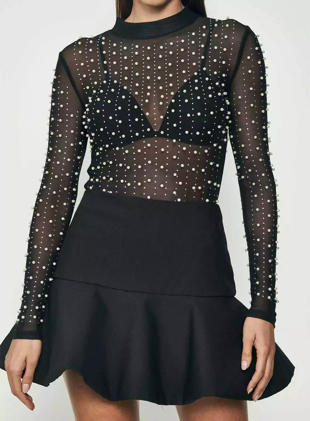 Blusa Tule Com Aplicações COLCCI 36.01.93915