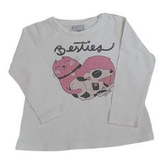 Camiseta Blanca GRISINO Talle 3-4 años