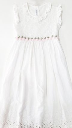 VESTIDO PUNTO SMOCK MARCA PETITE LE BOND TALLE 10 AÑOS