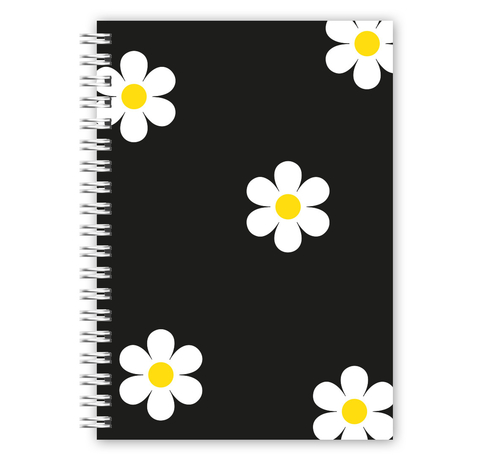 Caderno Espiral A4 - Margarida Preto - Luar Papelaria 