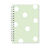Caderno Espiral A5 - Poá Verde - Luar Papelaria 
