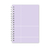Caderno Espiral A5 - Grid Lilás - Luar Papelaria 