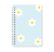 Caderno Espiral A5 - Margarida Azul - Luar Papelaria 