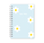 Caderno Espiral A5 - Margarida Azul - Luar Papelaria 