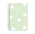 Caderno Espiral A5 - Poá Verde - Luar Papelaria 