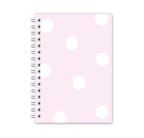 Caderno Espiral A5 - Poá Rosa - Luar Papelaria 