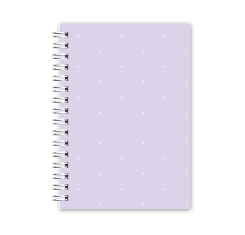 Caderno Espiral A5 - Pontilhado Lilás - Luar Papelaria 
