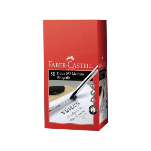 Bolígrafo Faber Trilux negra (x 50 UNIDADES) - comprar online