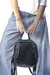 CARTERA MOCHILA MEDIANA CUERO NEGRO Y REPTIL COMBINADA - comprar online