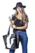 CARTERA BOLSO TOTE BAG DE CUERO PELO BLANCO Y NEGRO - comprar online