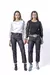 SWEATER CLÀSICO CON MAGA DE ORGANZA PLUMAS - Laura Felici