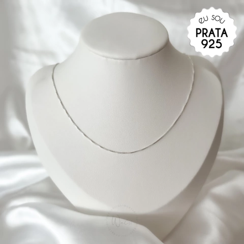 Corrente prata 40cm prata 925