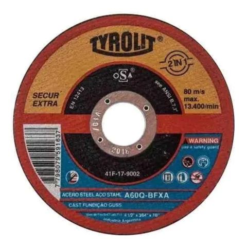 Disco Para Amoladora 114x1.6x22.2 Tyrolit