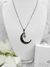 Collar Acero Quirúrgico Luna Esmaltada Y Mini Dije Brillo - Izzap Joyas