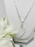 Collar Acero Blanco Cadena Con Corazon Labrado - comprar online