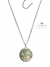 Collar Acero Blanco Cadena Circulo Calado Nacar