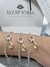 Pulsera Rolo Y Dije Cristal 10mm Plata 925 - Izzap Joyas